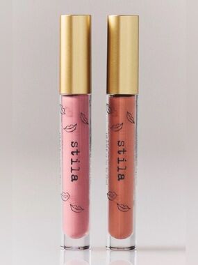 Stila Kisses Make Me Happy Stay All Day Liquid Lipstick Duo Sugar Peach Petal